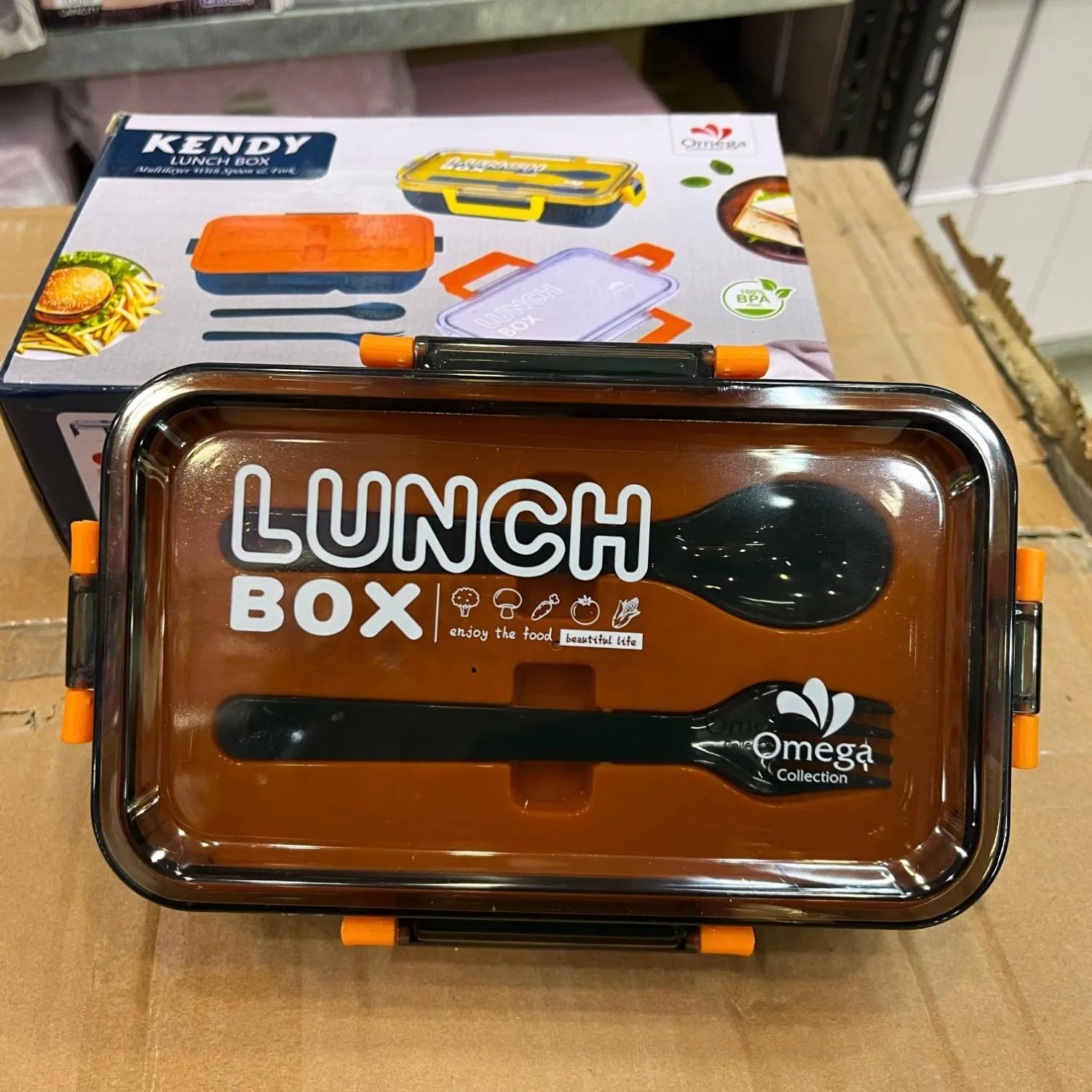 Kendy Lunch Box for School Kids with Spoon and Fork 850ML